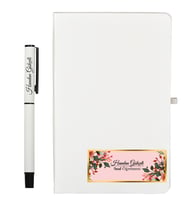 Öğretmene Hediye Kişiye Özel Hazırlanmış Beyaz Defter ve Kalem Seti