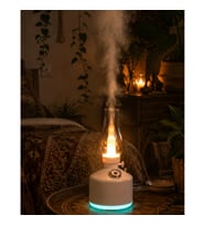 LED Işıklı Vintage Hava Nemlendirici ve Aromaterapi Difüzörü – 280 ml USB Şarjlı