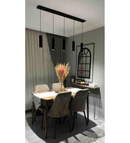 Mylights sıralı masaüstü beşli 5 li sartkıt 120cm metal gövde tasarruflu led ampul ile spot sarkıt