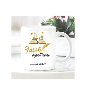 Kişiye Özel Tarih Öğretmeni Tasarımlı Kupa 11