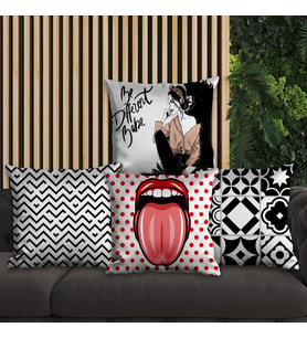 eJOYA Modern Tasarımlı 4'lü Yastık İçi Ve Kırlent Kılıfı 45cm 113859