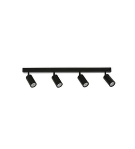Rsylight Metal Modern Spor 4 Lü Siyah Mafsallı Led Spot Avize Günışığı Ampullü