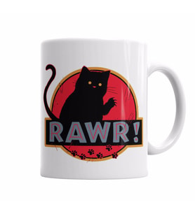 Kedi Cat Rawr Kupa Bardak Porselen