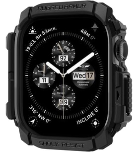 Apple Watch 46mm Seri 11/10 ile Uyumlu Kılıf Rugged Armor Matte Black - ACS08597