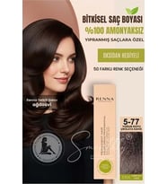 Renna AMONYAKSIZ Bitkisel Yıpranmış Saçlar İçin Saç Boyası 5-77 YOĞUN KOYU ÇİKOLATA KAHVE 60ml