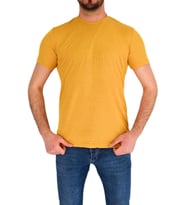 Erkek Sıfır Yaka Tişört T-383 BGL-ST01826 (Hardal)