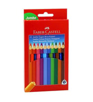 Faber Castell Jumbo Üçgen Kuru Boya 12 Renk