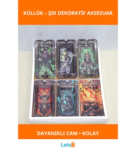 Şık Dekoratif Cam Küllük, Dayanıklı ve Tasarım Harikası, 1 Adet