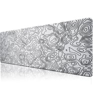 Klasse Pro - 4 Farklı Model Dikişli Kenar 100x50 cm Oyuncu Gaming Mouse Pad (White Map Lines)