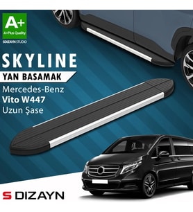 Mercedes Vito W447 Uzun Şase Skyline Aluminyum Yan Basamak 253 Cm 2014 Üzeri A+ Kalite
