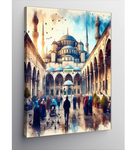 Kanvas Tablo Cami Temalı