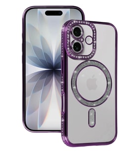Newface Apple iPhone 17 Joke Simli Magneticsafe Kılıf - Derin Mor