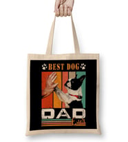 Best Dog Dad Ever Köpek 02 Bez Çanta Uzun Saplı