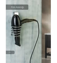 Yapışkanlı Fön Makinesi Askılığı Paslanmaz Fön Makinesi Tutacağı Krom