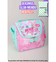 "DEKOMUS ISLAK MENDİL HEDİYELİ"  "THE POWER OF PINK LOVE KOLEKSİYONU" TERMOSLU BESLENME ÇANTASI