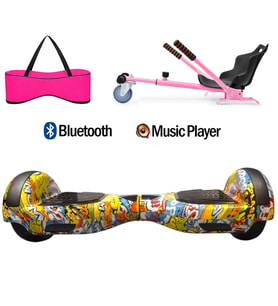 Citymate Elektrikli Kaykay Hoverboard Akıllı Denge 6.5 Inch + HoverKart + Çanta EXTREM PAKET D25