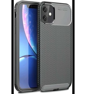 iPhone 11 Kılıf Auto Focus Karbon Kapak - Siyah