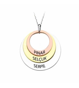 Gümüş isimli 3 halkalı kolye