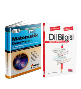 Aydın Yayınları TYT Matematik 10 Deneme ve AKM Dil Bilgisi Soru Bankası Seti 2 Kitap