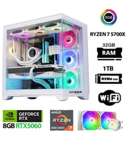 Xaser Sword X60 Ryzen 7 5700X 32GB Ram 1TB M.2 NVMe SSD 8GB RTX5060 Sıvı Soğutmalı Oyuncu Tavsiye Sistem