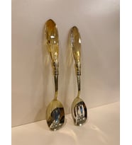 SALATA 2'Lİ SERVİS SETİ ALTIN KRİSTAL