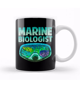 Awesome Marine Biologist Underwater Biology Kupa Bardak Porselen