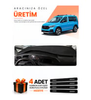 FORD TOURNEO CONNECT (2023-2026) Uyumlu Torpido Koruma Örtüsü Oto Kılıfı - Siyah