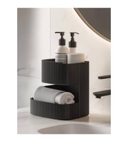 Banyo Düzenleyici 2 Katlı Siyah Organizer 118x150x145 mm