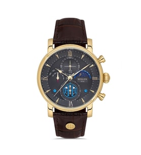 HISLON TM105G-05KG KAHVERENGİ DERİ KORDON ERKEK KOL SAATİ