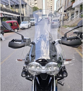 MOTOCAM Moto Guzzi V85 Ön Cam 2019-2023 Model 58cm Şeffaf Renkli 4mm