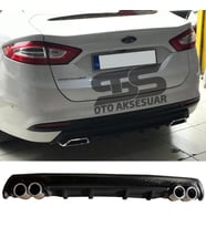 Ford Mondeo MK4 Difüzör Arka Tampon Eki 4 Egzoz Çıkışlı Siyah Lüx Tip