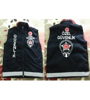 MÜKEMMEL TASARIM,ÖZEL GÜVENLİK YELEĞİ SATINAL.YAZILARI NAKIŞ İŞLEMELİ SİLİNMEZ.SİVİLE SATILMAZ
