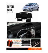 e-biz TOYOTA YARİS (2005-2013) Uyumlu Torpido Koruma, Torpido Örtüsü, Torpido Kılıfı - Siyah - TO025