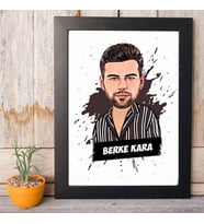 Kişiye Özel Karikatürlü Tasarım Erkeğe Hediye Çerçeve