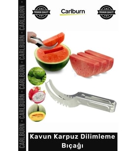 Özel Üretim Paslanmaz Çelik Pratik Mutfak Gereci Keskin Profesyonel Kavun Karpuz Dilimleme Bıçağı