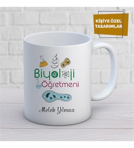 Kişiye Özel İsim Yazılabilir Biyoloji Öğretmeni  Kupa Bardak