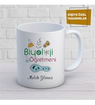 Kişiye Özel İsim Yazılabilir Biyoloji Öğretmeni  Kupa Bardak