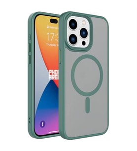 Coverzone ?Phone 15 Pro Max ile Uyumlu Sert PC Arka Y�zey Wireless ?arj �zellikli Buzlu Saydam ZF Kapak