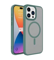 Coverzone ?Phone 15 Pro Max ile Uyumlu Sert PC Arka Y�zey Wireless ?arj �zellikli Buzlu Saydam ZF Kapak
