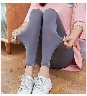 Seamless Buz İpek Yüksek Bel Yoga Tayt – Spor, Nefes Alabilir W1022