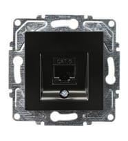 Günsan Eqona Metalik Siyah Tekli Data Prizi (RJ45 Cat6) Mek.