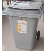 ÇÖP KONTEYNER 30 Lt. ÇETİN GRİ ( H : 48 x 33 x 40 cm )