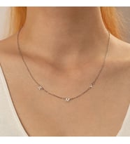 Kişiye Özel Kararmaz Çelik Kolye Harfli Hediye Kutulu Yazılı Kişiselleştirilebilir Harfli Kolye