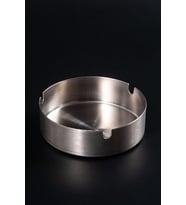 Çelik Mini Mat Açık Yuvarlak Model Küllük Dekoratif Kül Tablası 8 Cm Küllük