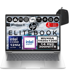 HP Elitebook 640 G11 Intel Core Ultra 5 125U Ddr5 96GB 4tb SSD Intel® Aı Boost 14" Wuxga IPS Windows 11 Pro Taşınabilir Bilgisayar 9Y7L3ETP34 + Zetta Çanta