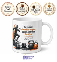 Personal Trainer Hediyesi Spor Temalı Özel Tasarım Baskılı Kupa Bardak