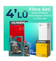 Filtron Opel Corsa 1.7 Dizel Filtre Bakım Seti Castrol Motor Yağlı (1998-2006) 4 Lü
