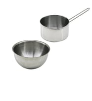 2 Parça Sütlük ve Sosluk Seti - 14 cm ve 17 cm - Paslanmaz Çelik