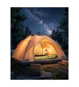 Çift Katmanlı Kamp Çadırı Otomatik Kurulum Suya Dayanıklı Outdoor Çadır