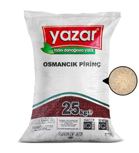 Yazar Bakliyat Osmancık Pirinç 25 Kg.
